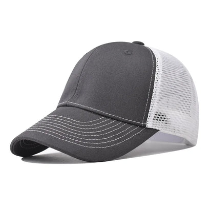 Baseball Cap Adult Net Cap Shallow Curved Eaves Hat Unisex Hip Hop Fitted Cap