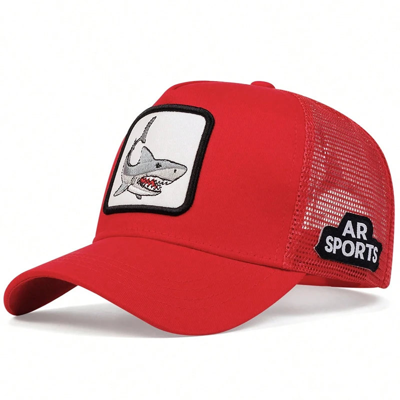 Unisex Shark Patch Embroidery Baseball Caps Spring Summer