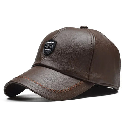 M Label Pu Leather Baseball Caps