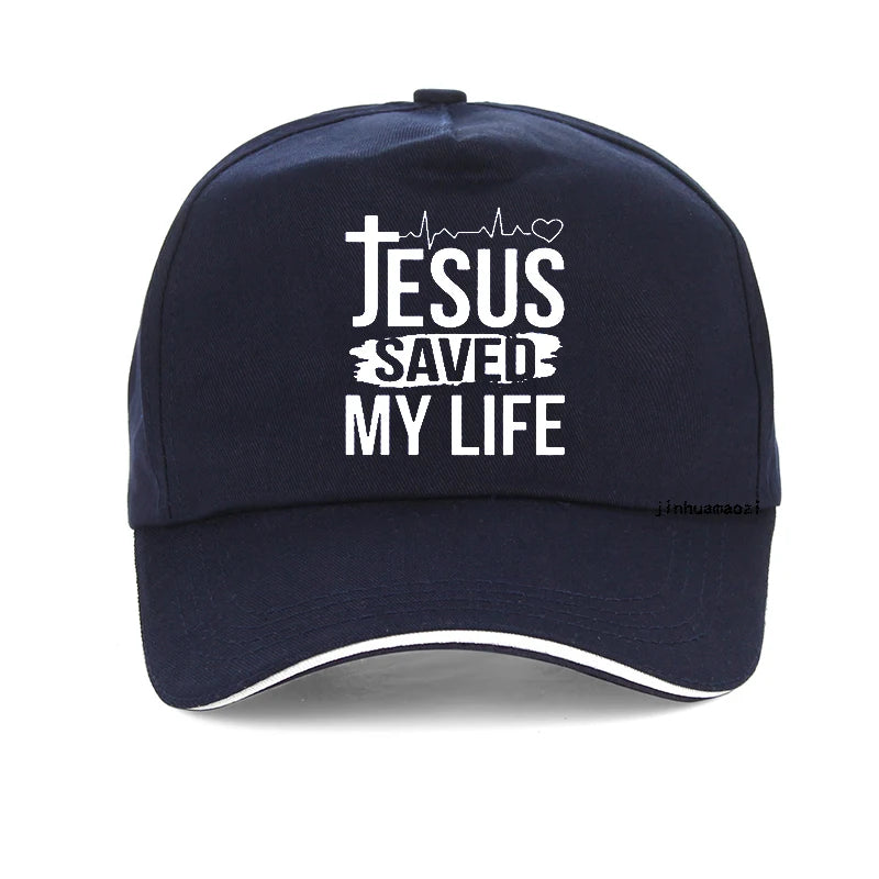 Summer Hat Printed Jesus Saved My Life Baseball Cap