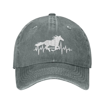 Women’s Horse Heartbeat Hat Baseball Cap For Dad And Mom