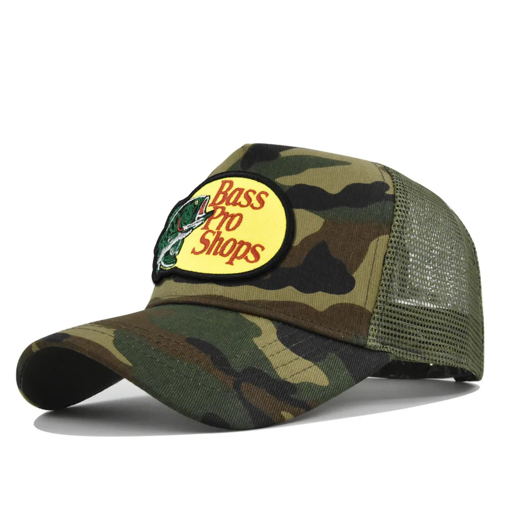 Bass Football Baseball Caps