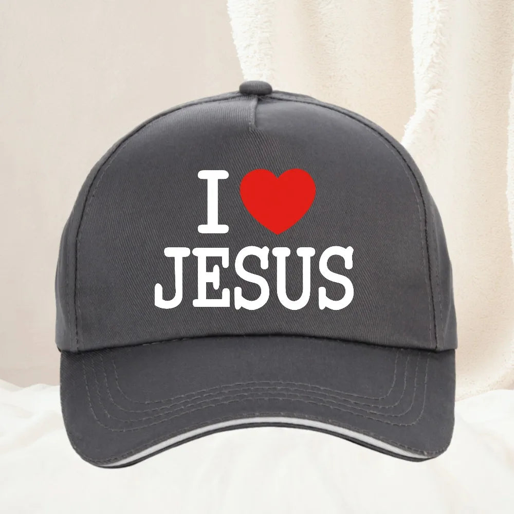 I love Jesus Red Logo Sun Baseball Cap