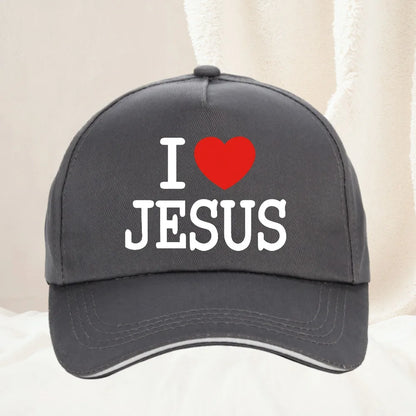 I love Jesus Red Logo Sun Baseball Cap