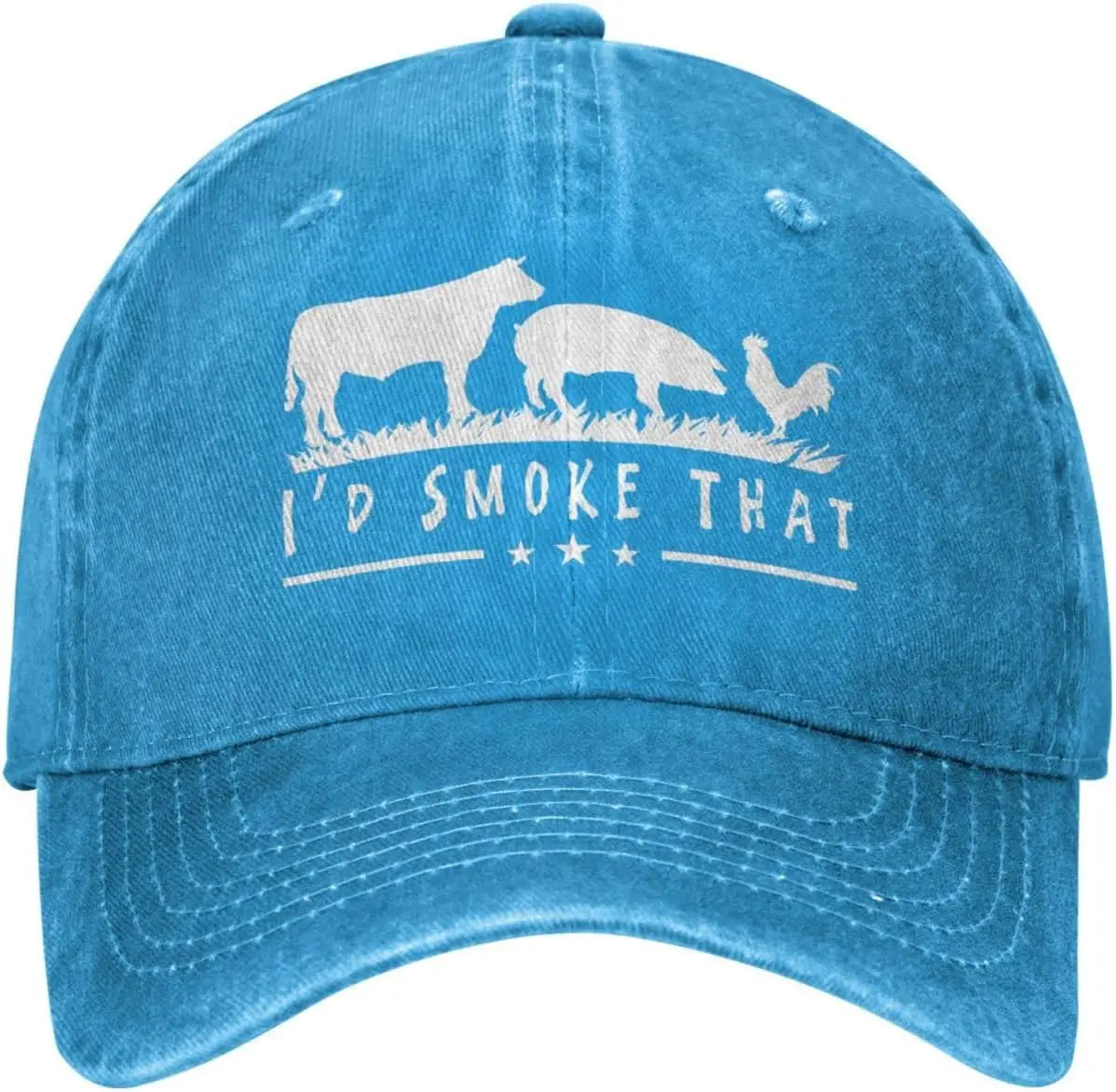 I'd Smoke That Patriot BBQ Barbeque Cook Chef Unisex Baseball Cap