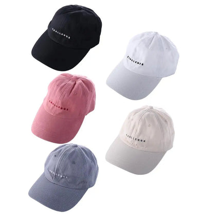 Adjustable Hip Hop Korean Girls Boys Outdoor Women CHALLENGE Hat Baseball Cap