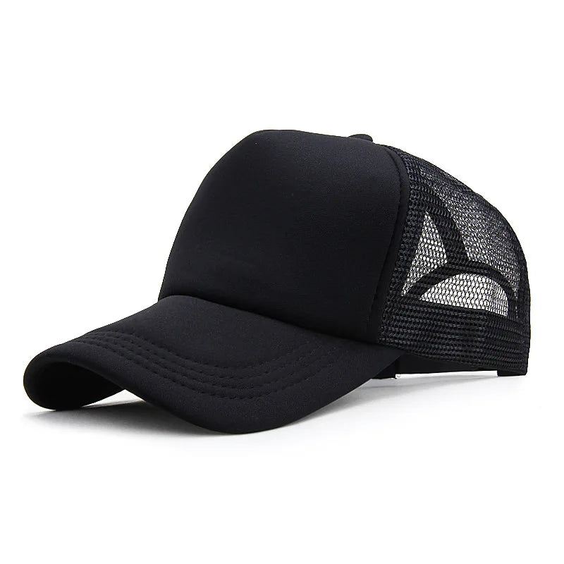 Unisex Cap Casual Plain Mesh Baseball Cap Adjustable