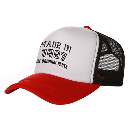 Made In 1987 All Original Parts Baseball Caps