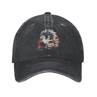Tanjiro DARK BACKGROUND Demon Slayer Baseball Hat