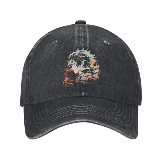 Tanjiro DARK BACKGROUND Demon Slayer Baseball Hat
