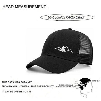 New Simple Christmas Tree Embroidered Mesh Hat Sunshade Hat Baseball Hat
