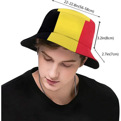 Belgium Flag Fisherman Cap Hip Hop Gorras Summer Unisex Printing Bucket Hat