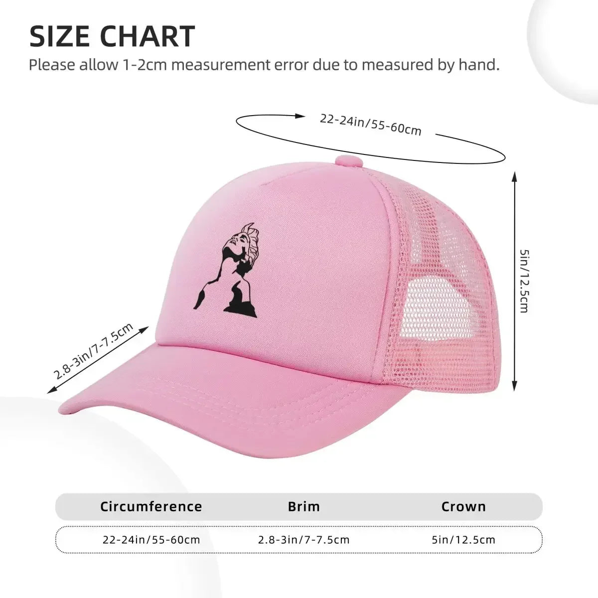 Madonna True Blue Digital Line Drawing Mesh Baseball Caps