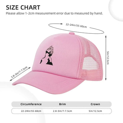 Madonna True Blue Digital Line Drawing Mesh Baseball Caps