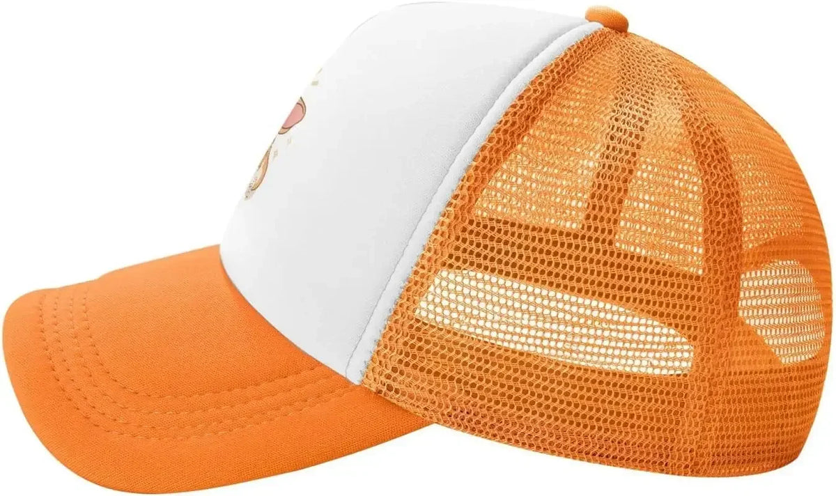 New Mesh Dad Hat Adjustable Washed Cute Corgi Cartoon Baseball Cap