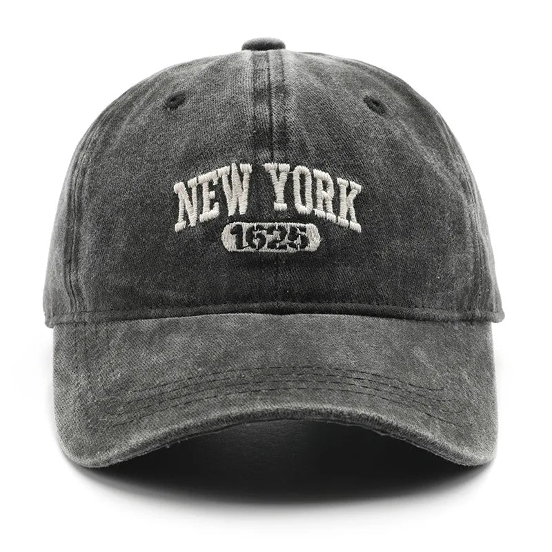 Retro New York Embroidery Baseball Caps for Men Women Vintage