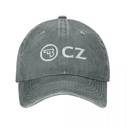 White CZ Guns Logo Unisex Baseball Caps