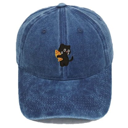 Pizza Cat Corduroy Baseball Cap
