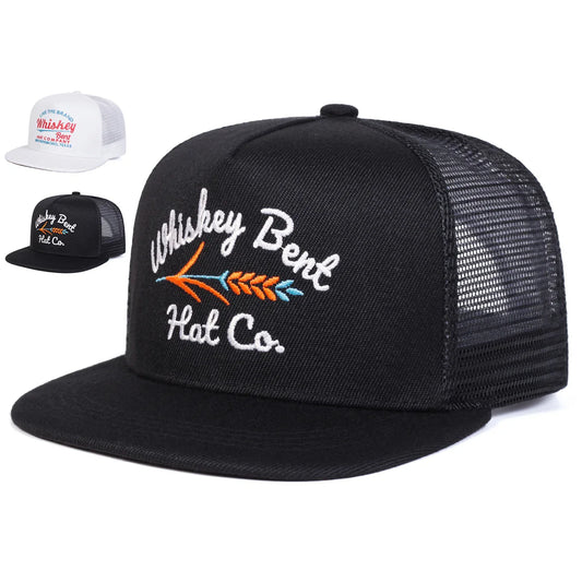 Unisex WHISKEY BENT Letter Embroidery Hip-hop Net Hats