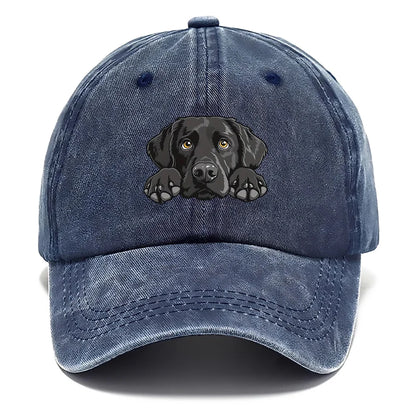 Labrador Print Washed Baseball Cap