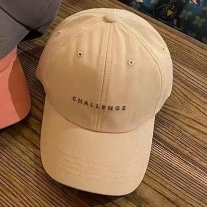 Casual Unisex Hip Hop Letter Embroidery CHALLENGE Baseball Caps