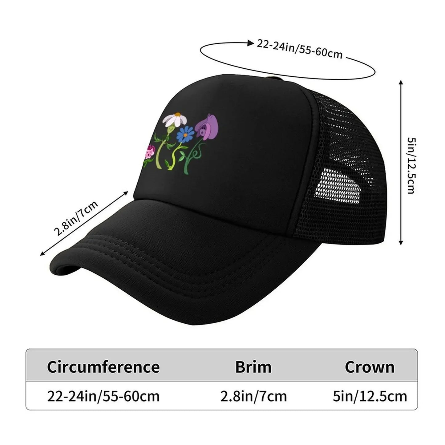 New Wonderland Flowers Baseball Cap