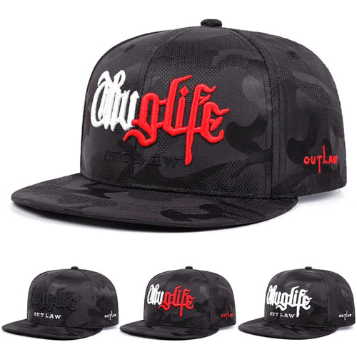 Fashion Personalized New Flat Brimmed Hat Riot LIFE Embroidered Street Hip Hop Hat Snapback Caps
