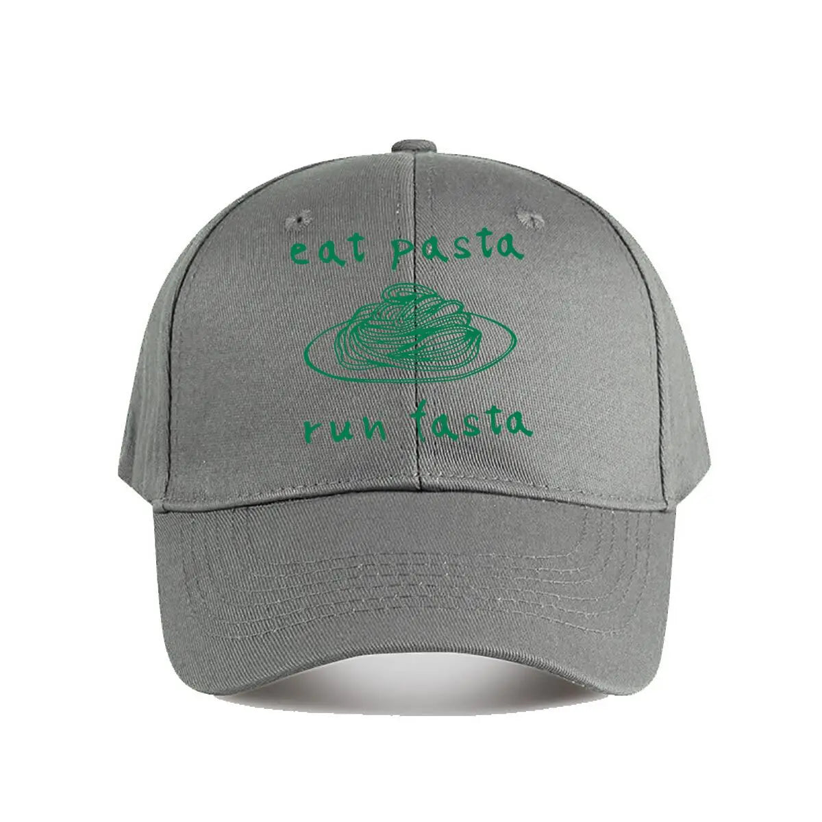 Pink Baseball Cap Eat Pasta Run Fasta Baseball Cap
