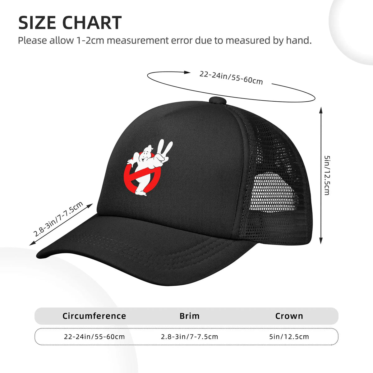 Peace Ghostbuster Trucker Hats Unisex Movie Dad Hat Baseball Cap