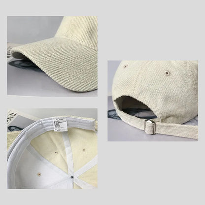 60-65cm Solid Color Lamp Core Plush Hat Casual Big Headed Men's Style Baseball Hat