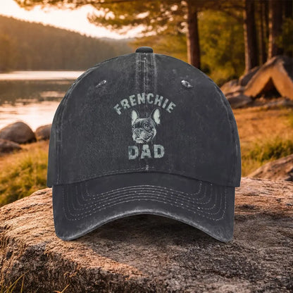 French Bulldog Washed Cotton Baseball Cap