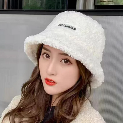 Warm Bucket Hat Unisex Winter Fleece Fisherman Cap