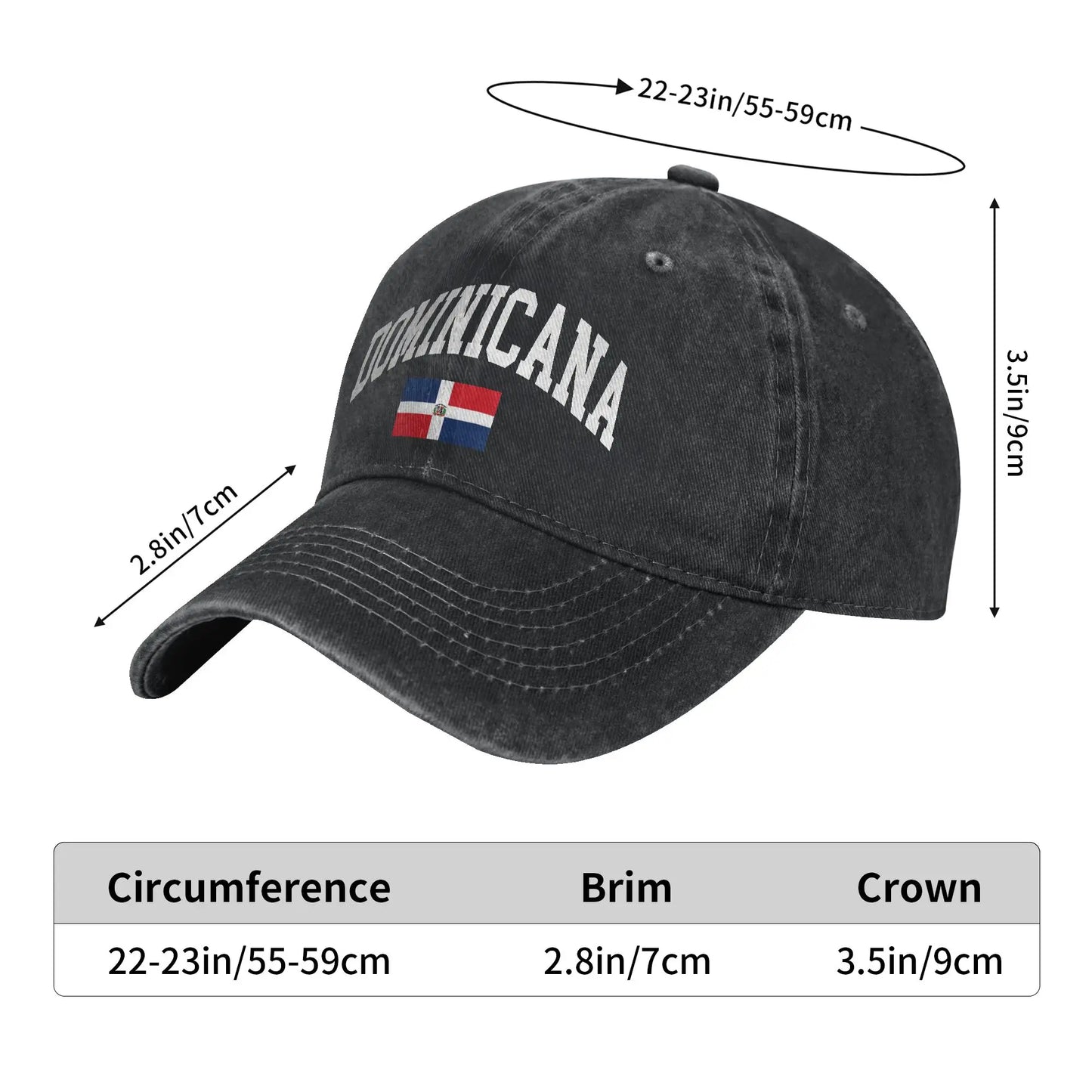 Dominican Republic Dominicana Flag Graphic Baseball Cap