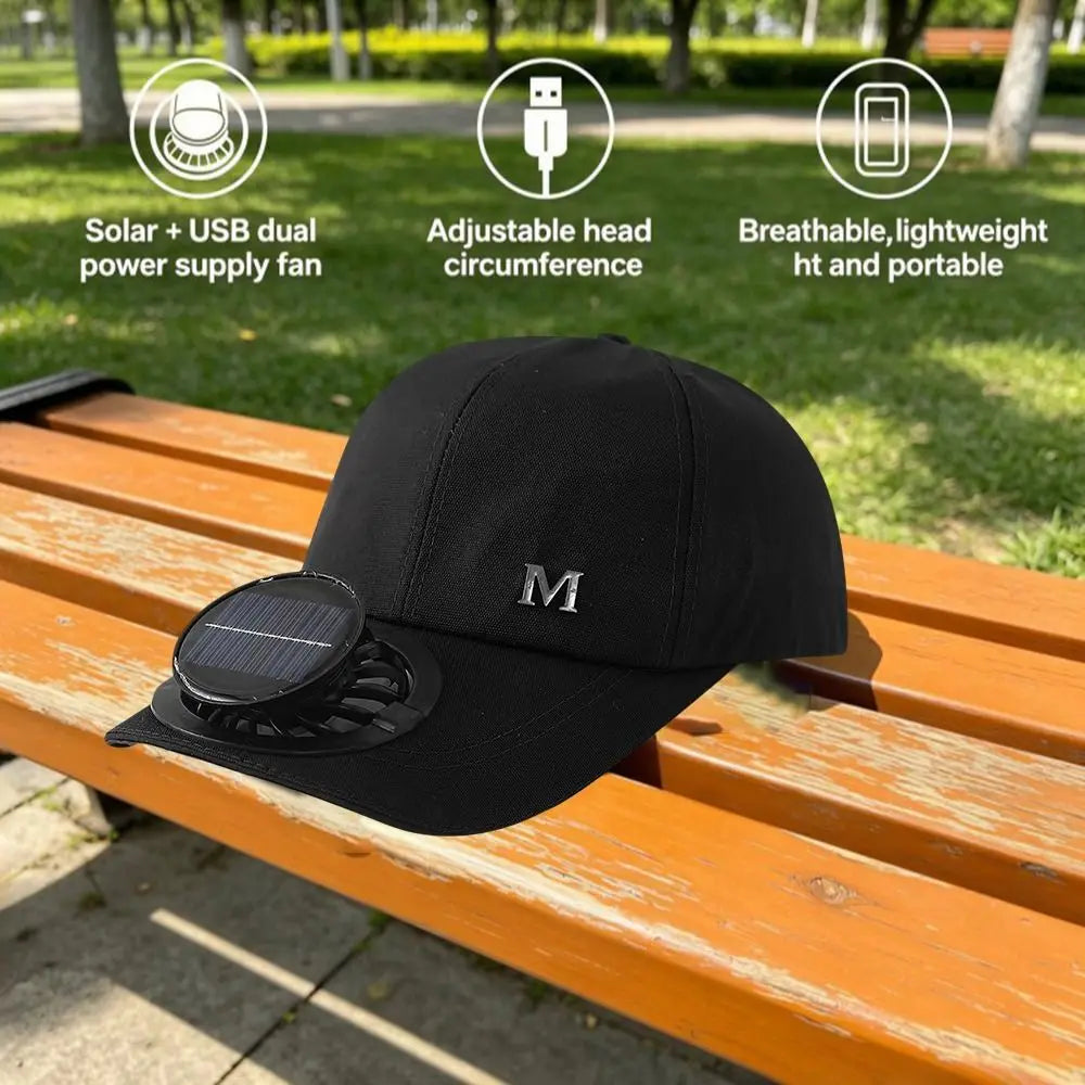 Fashion With Solar Powered Fan Baseball Cap