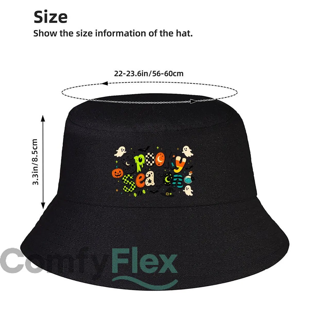 Cute Spooky Season Ghost Pumpkin Par Fisherman Hat Winter Cap Bucket Hat