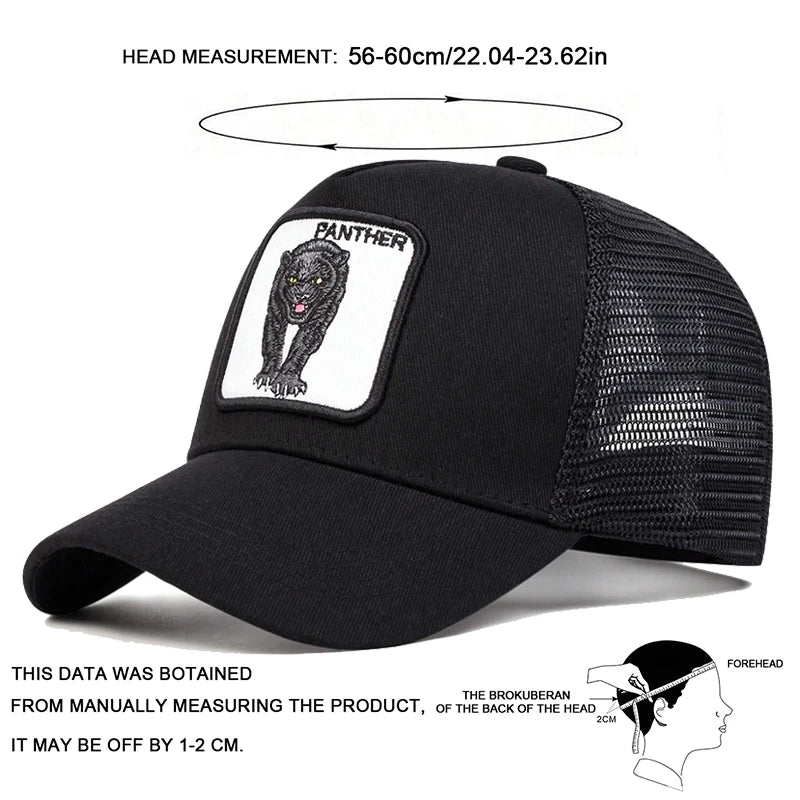 Unisex Leopard Embroidery Baseball Caps