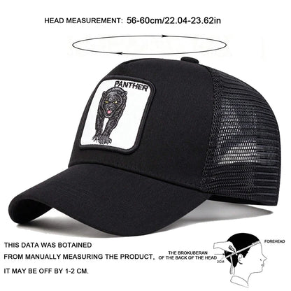 Unisex Leopard Embroidery Baseball Caps
