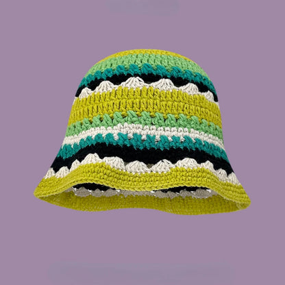 Autumn New Crochet Korean Handmade Bucket Hat Women