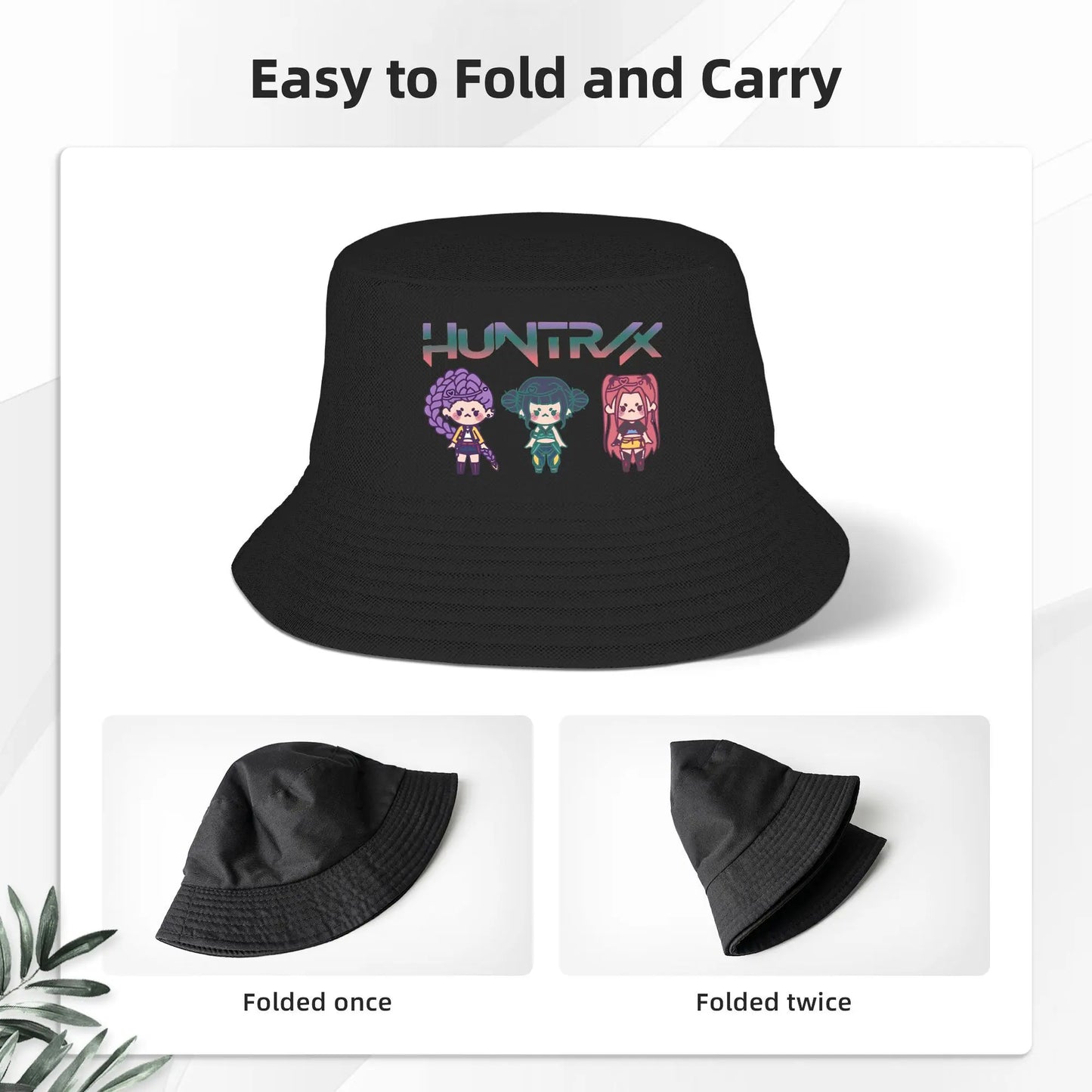 Kpop Demon Hunters Huntrix Zoey Rumi Mira Merch Bucket Hats