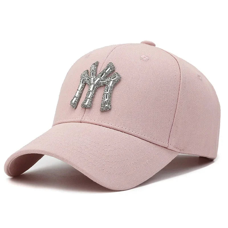 MY Rhinestone Hat Female Spring and Fall Street Casual Baseball Cap