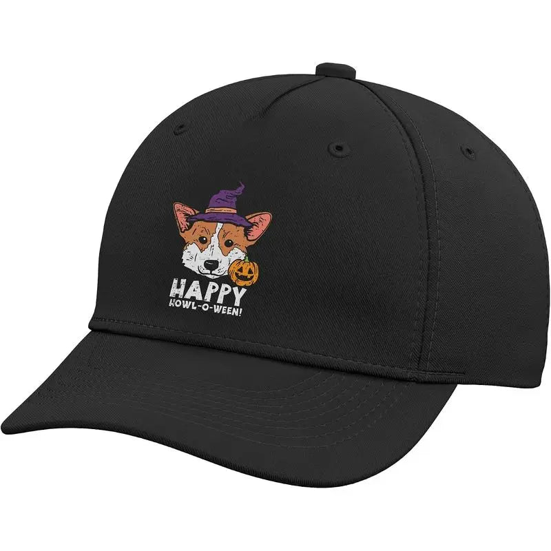 Corgi Witch Halloween Baseball Cap