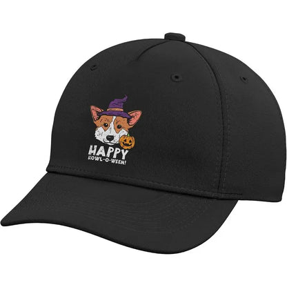 Corgi Witch Halloween Baseball Cap