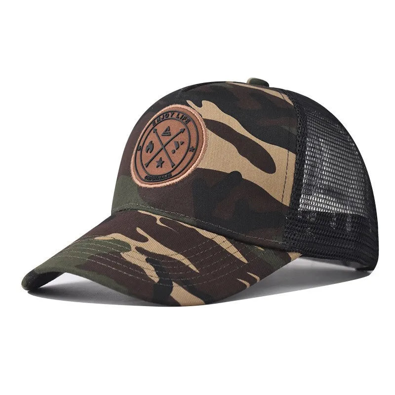 Summer Mesh Baseball Cap Women Men ENJOY LIFE Letter Patch
