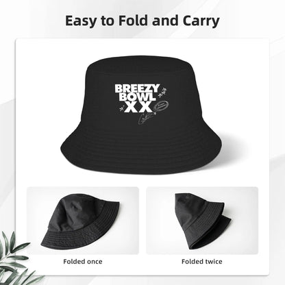 Fashion Bucket Hat Rapper Chris Brown Breezy Bowl XX Tour Bob Hat Girl Boy Cotton Fisherman Caps