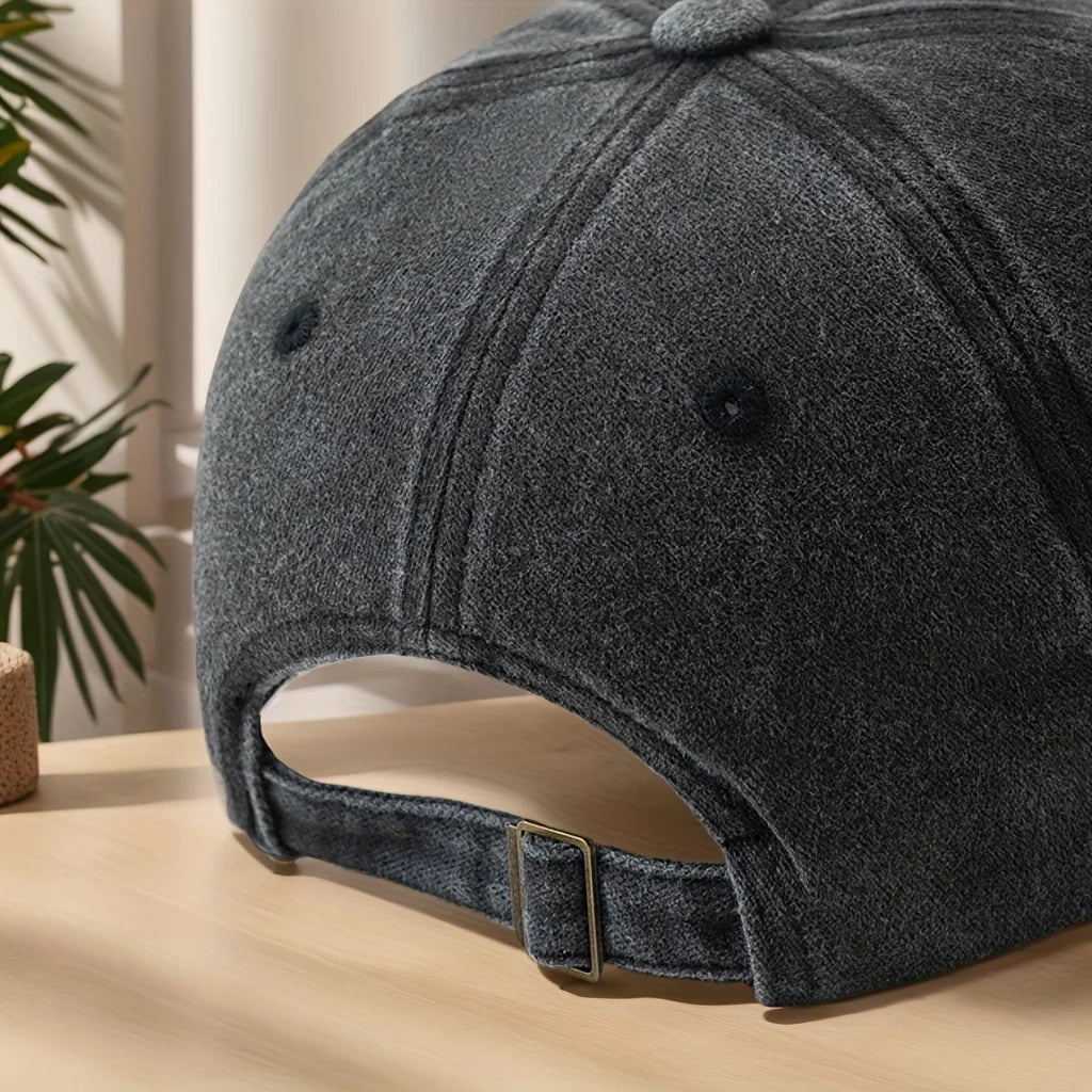 MAKEFGE Vintage Washed Soft-Top Cap with Moon & Starry Night Sky Print Baseball Hat