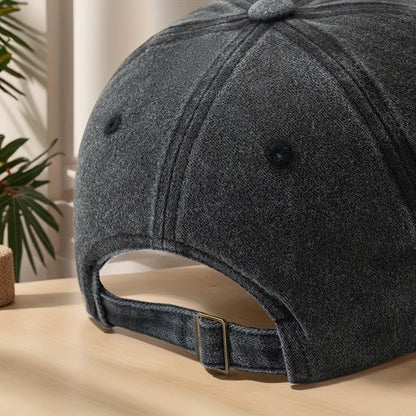 MAKEFGE Vintage Washed Soft-Top Cap with Moon & Starry Night Sky Print Baseball Hat
