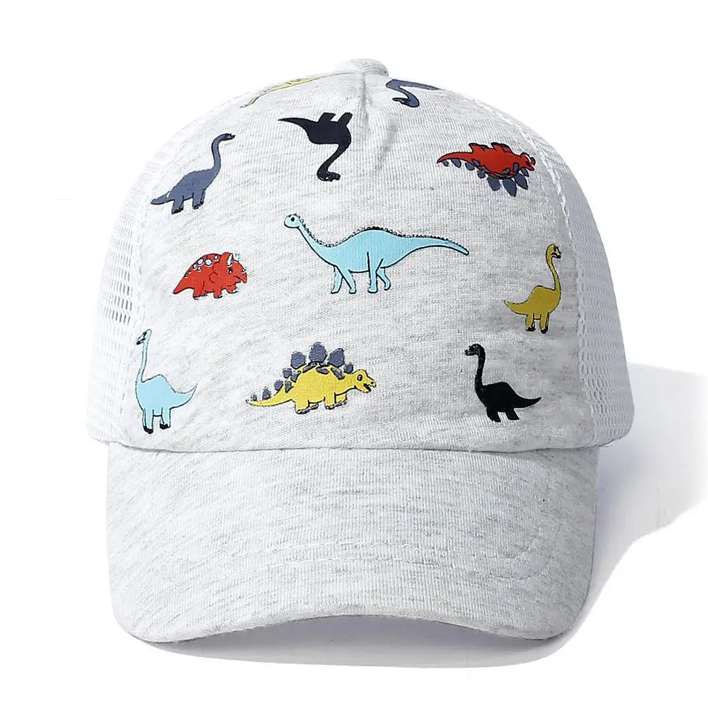 Adjustable Baseball Hat Dinosaur Printed Quick Drying Mesh Baseball Hat