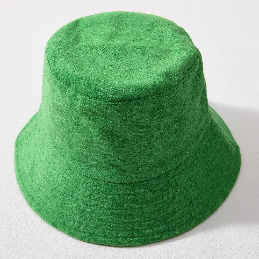 Simple Terry Cloth Towel Bucket Hat
