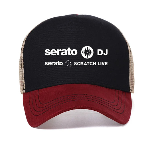 New Serato Dj Music Research Logo Men's Mesh Baseball Cap