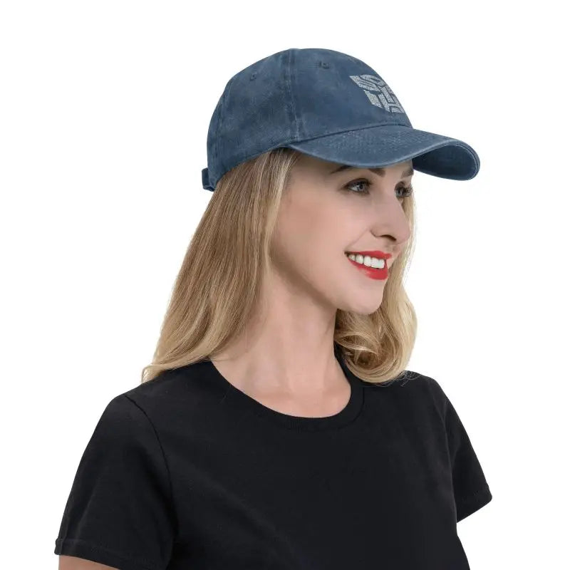 White Transformer Autobots Film Baseball Cap